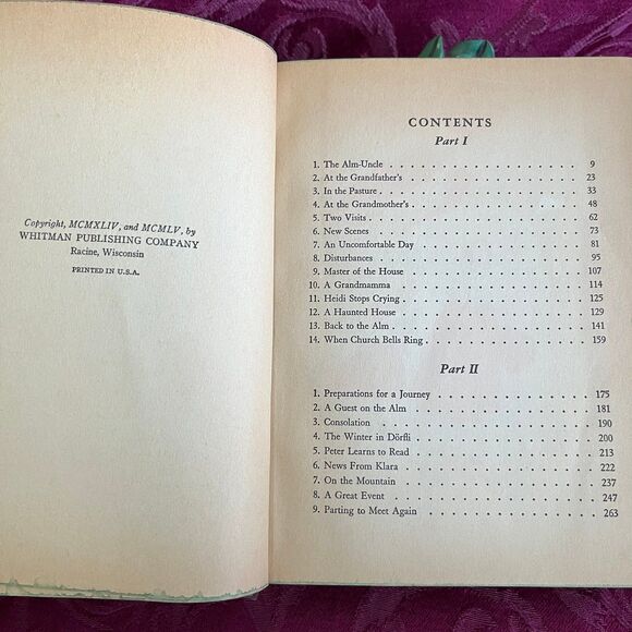 1955 Vintage Book: Heidi by Johanna Spyri. Illustrated by Janet Smalley - Picture 4 of 11